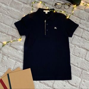 Burberry Children Navy Blue Boys Polo Sz 10Y 140cm